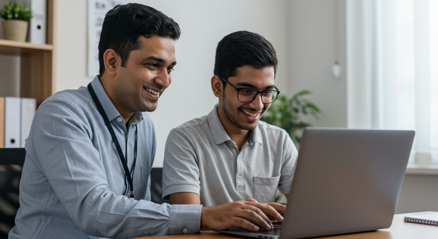 Indian industry professional volunteering to train specially-abled learners over video call